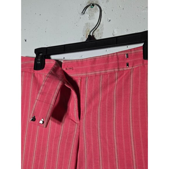 Express Womens Pink Pinstripe Editor Pants Size 6 Old Money Y2K 2000s Preppy - Picture 4 of 10